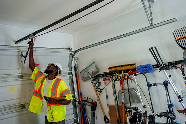 Professional Garage Door Panel Replacement technician working in Sampson County County, NC